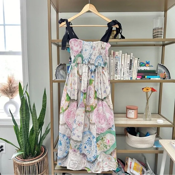 Rachel Antonoff Mindy China Plates Midi Dress - Picture 7 of 12